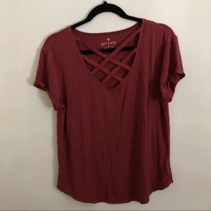 American Eagle Soft & Sexy cut out Tshirt